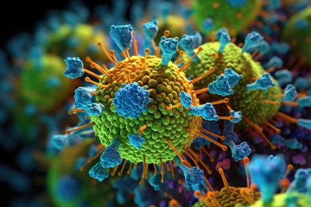 close up of a virusの素材