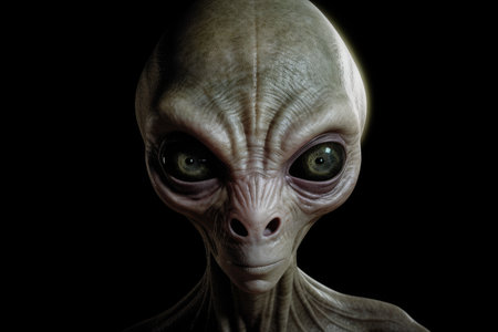 a close up of a alienの素材