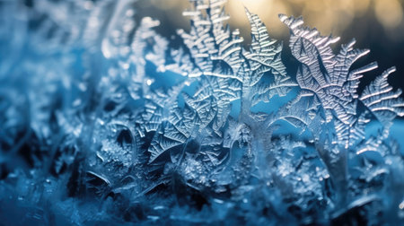 a close up of ice crystalsの素材