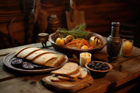 a table with food on itの素材