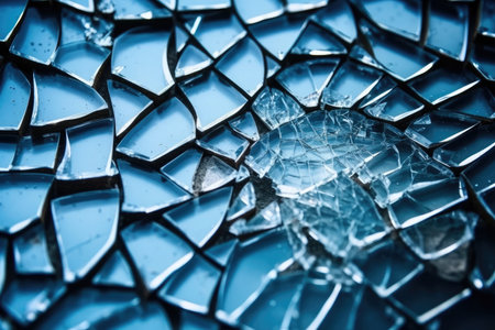 a close up of broken glassの素材