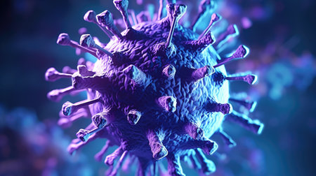 a close up of a virusの素材