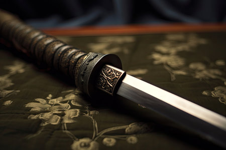 a close up of a swordの素材