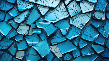 a group of broken blue piecesの素材