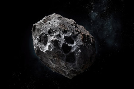 a asteroid in spaceの素材