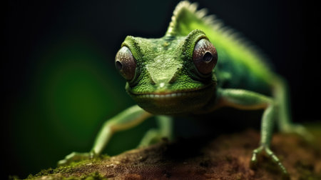 a close up of a lizardの素材