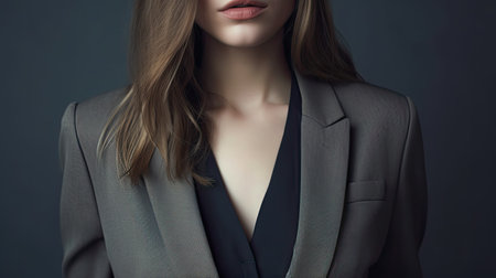 a woman in a suitの素材