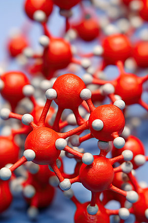 a close up of red spheresの素材