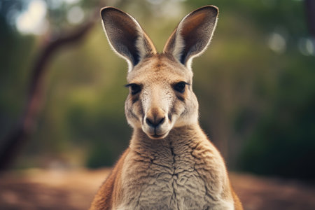 a kangaroo with large earsの素材
