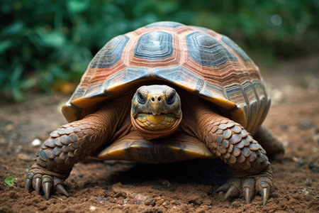 a turtle on the groundの素材