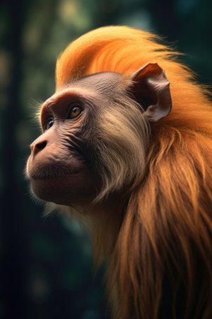 a close up of a monkeyの素材