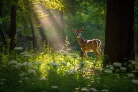 a deer in the woodsの素材