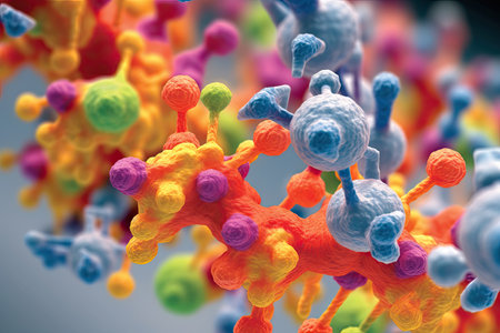 close-up of colorful spheresの素材