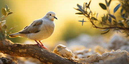 a bird standing on a branchの素材
