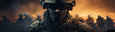 a person wearing a helmet and a scarfの素材
