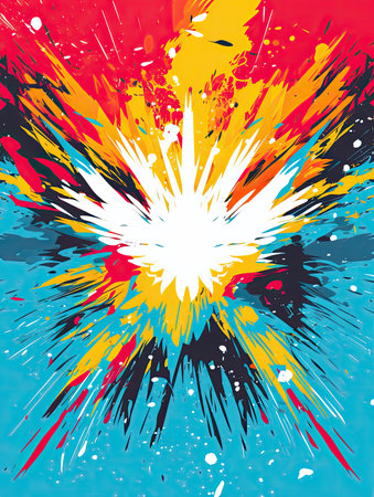 a colorful explosion of paintの素材