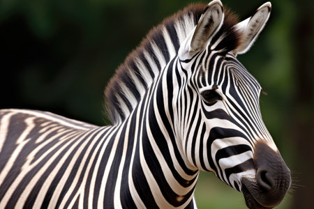 a close up of a zebraの素材