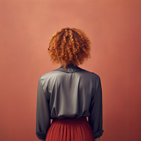 a woman with red hairの素材