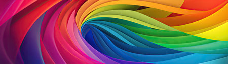 a colorful swirly linesの素材