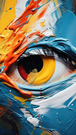 a close up of an eyeの素材