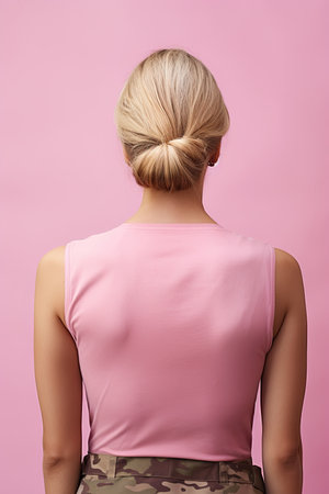 a woman with blonde hairの素材