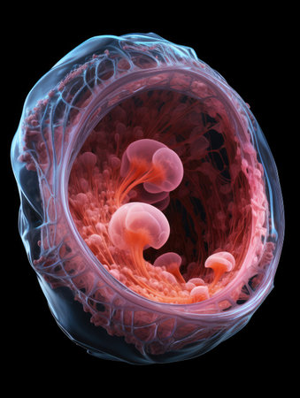 a close up of a cellの素材