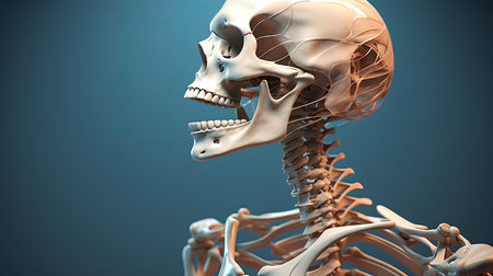 a skeleton with veins and veinsの素材