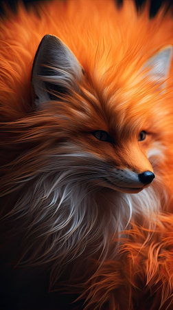 a close up of a foxの素材