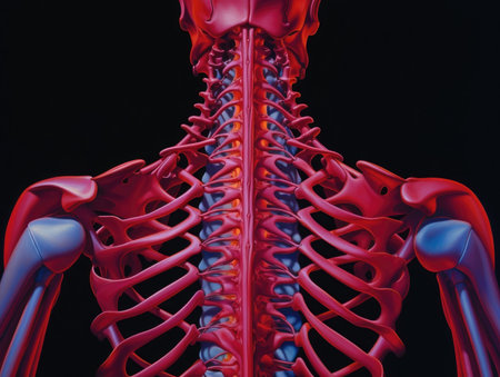 a red and blue skeletonの素材