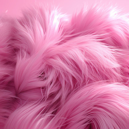 a close up of a pink fluffy objectの素材