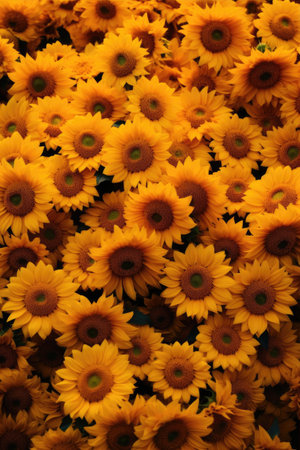 a group of yellow flowersの素材