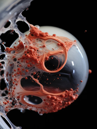 a close up of a bubbleの素材