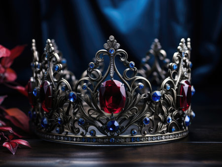 a crown with red stonesの素材