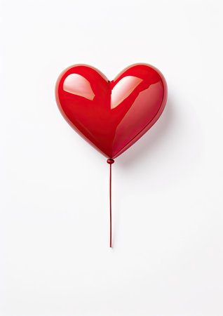 a red heart shaped balloonの素材