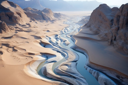 a river running through a desertの素材