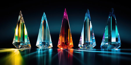 a group of crystal objectsの素材