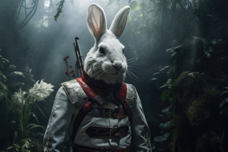 a rabbit in a garmentの素材