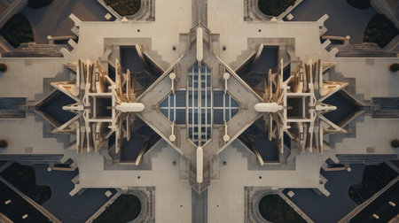 a building with a towerの素材