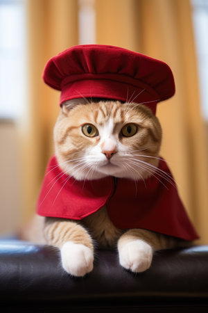 a cat wearing a santa hatの素材