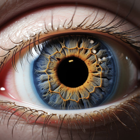 a close up of an eyeの素材