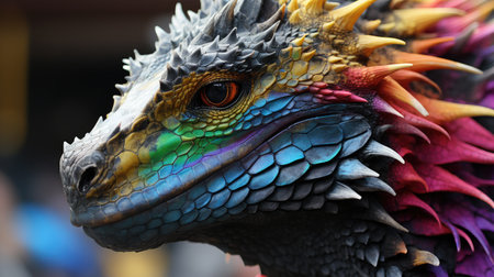 a close up of a lizardの素材