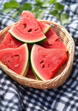 a basket of watermelonの素材