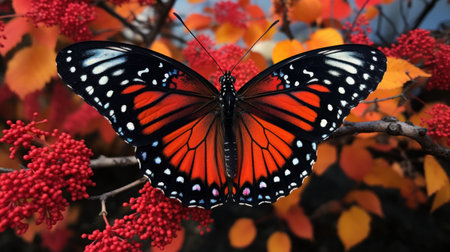 a butterfly on a branchの素材