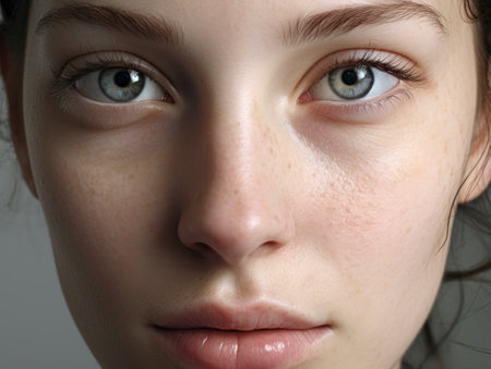 a close up of a womanの素材