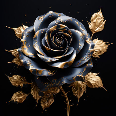 a blue and gold sphereの素材