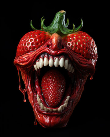 a red pepper with a green stemの素材