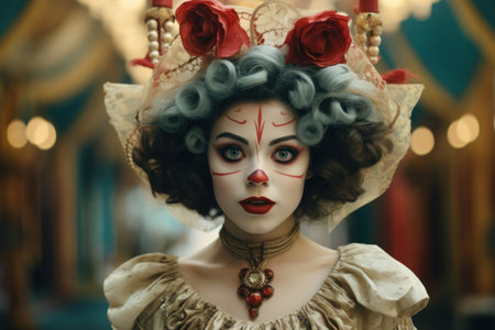 a person with a flower crownの素材