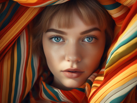 a person with blue eyesの素材