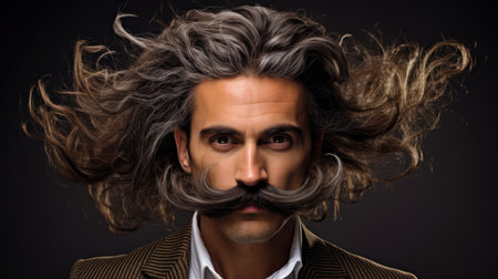 a man with a beardの素材