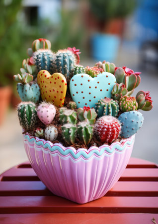 a cupcake with colorful frostingの素材